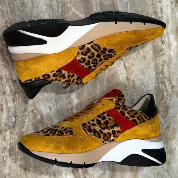 Women’s TAMARIS chunky platform Sneakers- Mustard comb. Size 41 - Picture 9 of 11